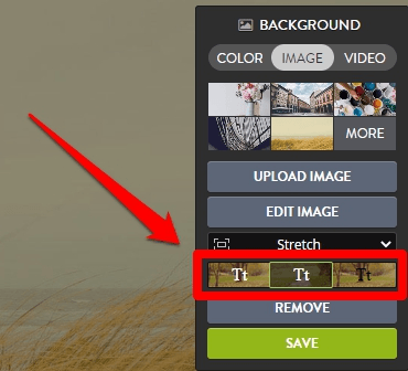 Background editor view Background editor view